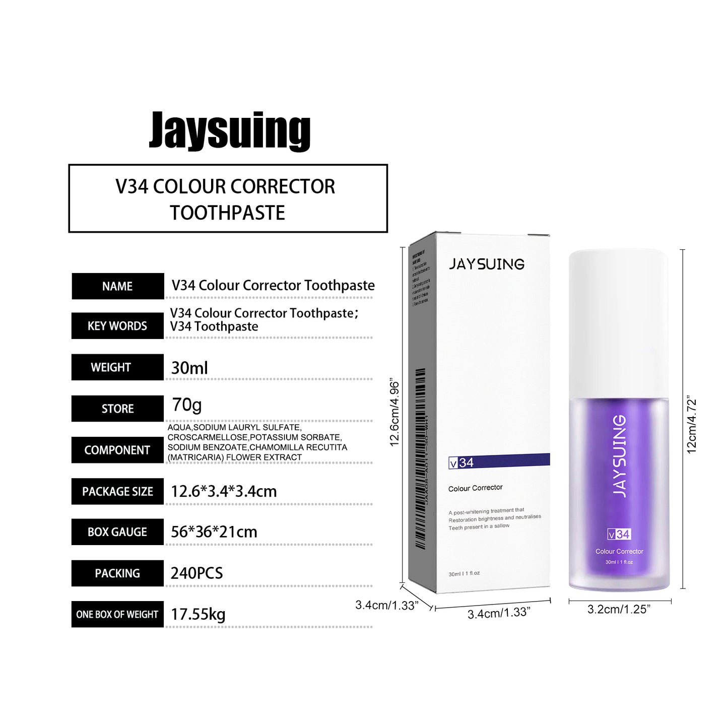 Jaysuing V34 Bright Smile Paste